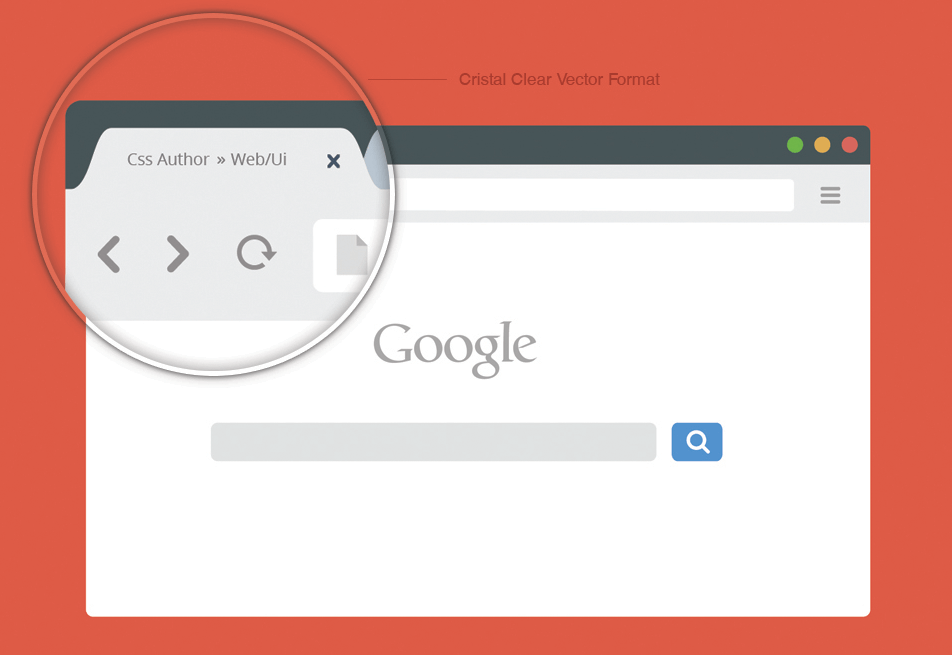 Бесплатный макет браузера Chrome в векторном формате
